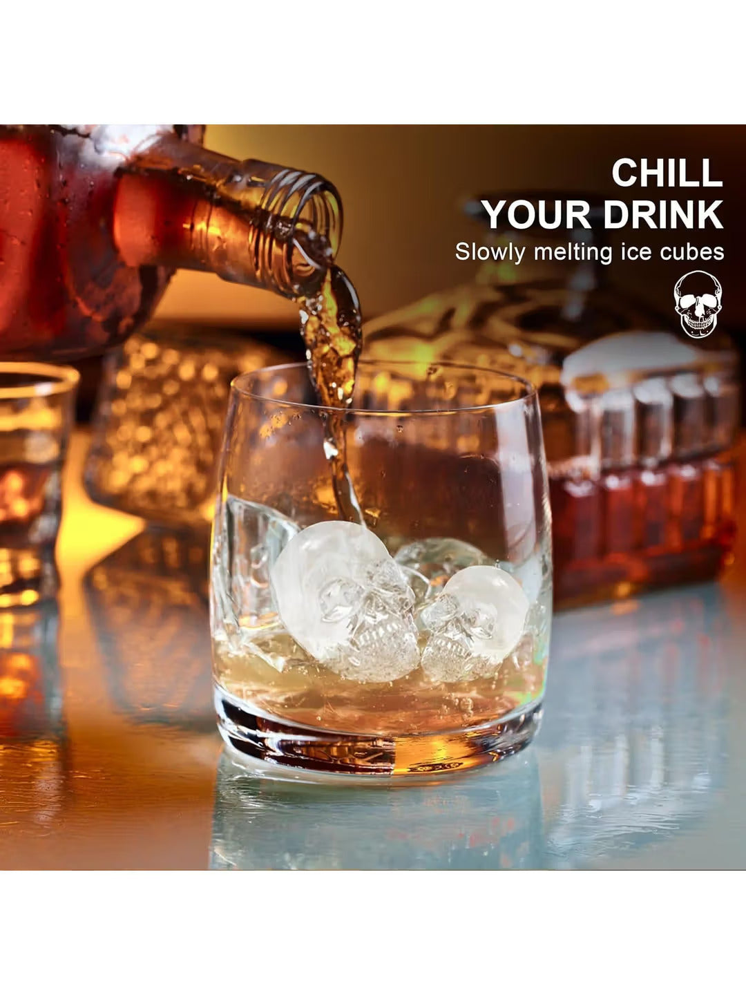 3D Skull Silicon Ice Cube Tray