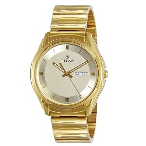 Imperial Elegance: Premium Gold Stainless Steel Watch with date and time