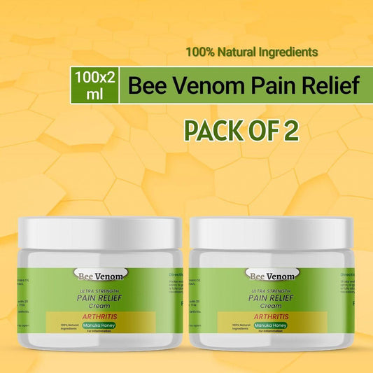 Natural Bee Venom Ultra Strength Pain Relief Cream (Pack of 2)