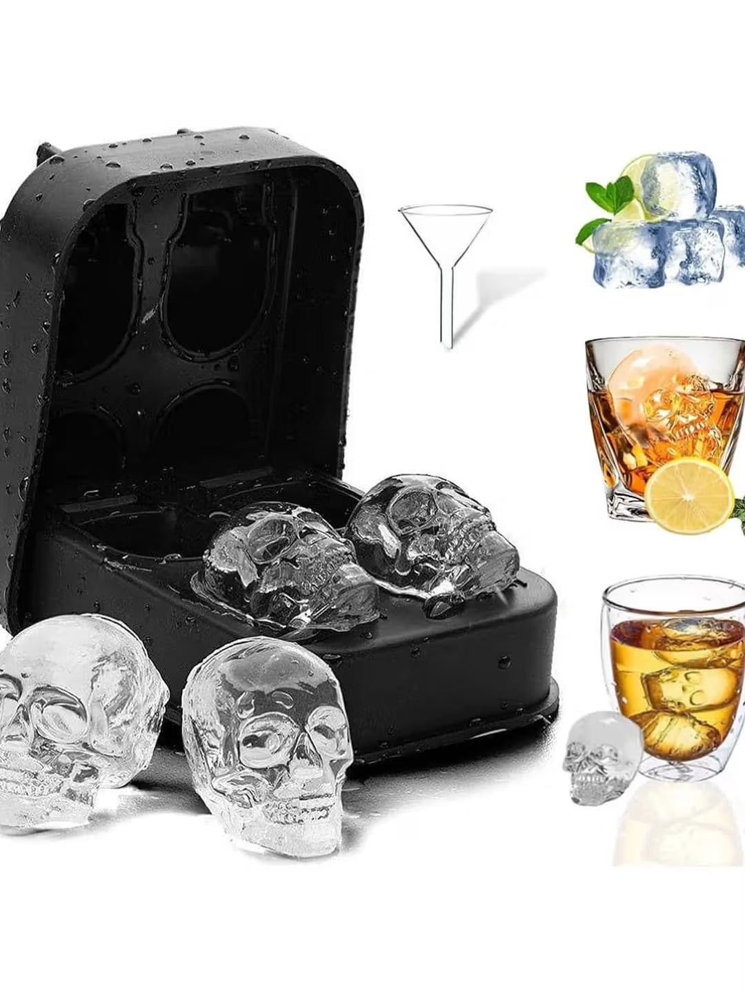 3D Skull Silicon Ice Cube Tray