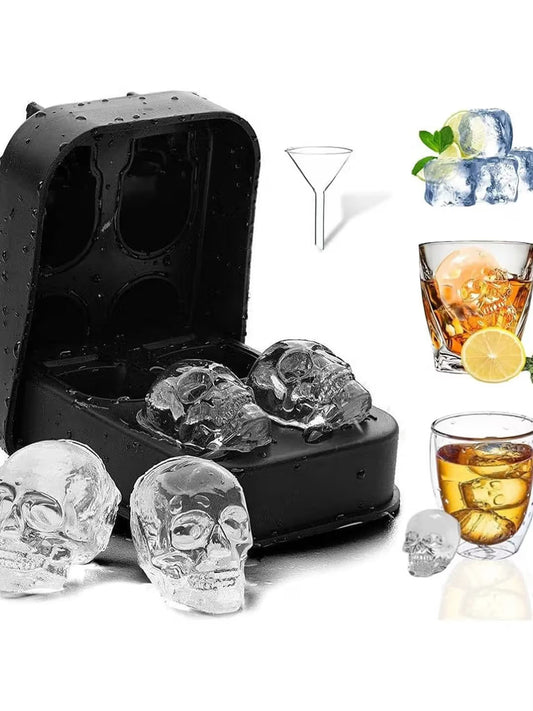 3D Skull Silicon Ice Cube Tray
