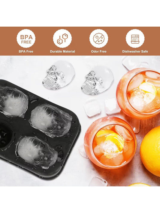 3D Skull Silicon Ice Cube Tray
